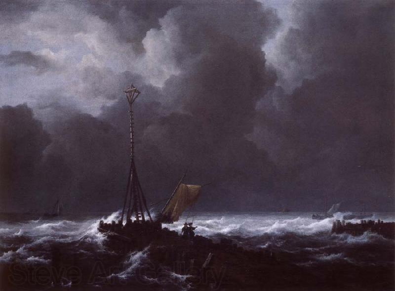 Jacob van Ruisdael View of het lj on a stormy Day